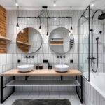 Vertical-tile-shower-with-black-fixtures-1