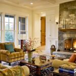 traditional-living-room-fireplace-and-furniture-around