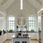 Vaulted-kitchen-room-with-island